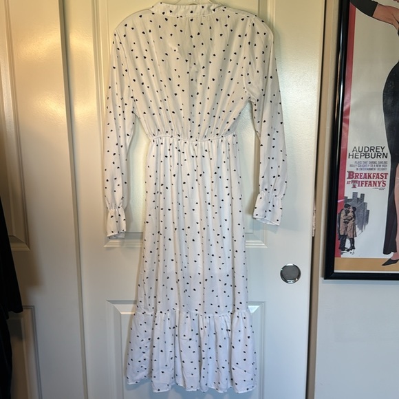 Elegant White Polka Dot Dress - Picture 8 of 13